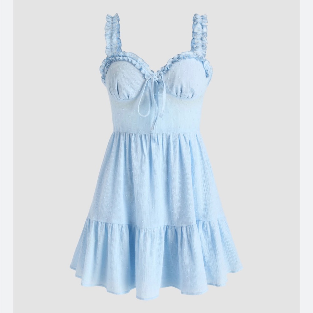 Cider Cute ruffle hem mini dress